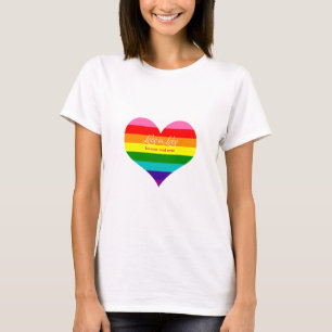 Liebe ist Liebe Forever Rainbow Flag LGBT Herz T-Shirt