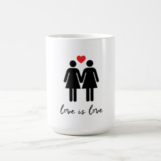 Liebe ist Liebe (Frauen) + Herz Kaffeetasse