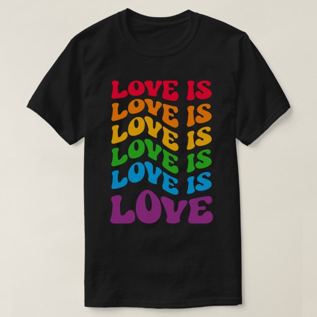Liebe ist Liebe Gay LGBT T-Shirt (Design vorne)