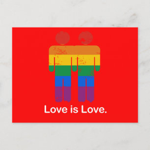 Liebe IST LIEBE GAY Postkarte