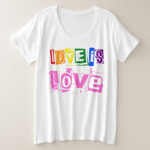 Liebe ist Liebe Gay Pride Gleichstellungsunterstüt Große Größe T-Shirt