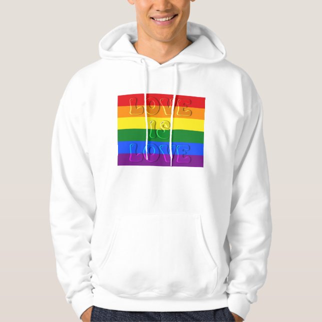 Liebe ist Liebe Gay Pride Hoodie (Vorderseite)