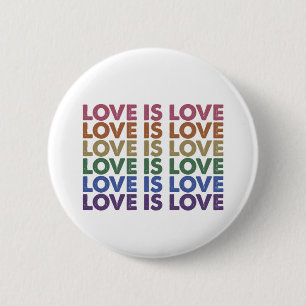 Liebe ist Liebe Gay Pride LGBT Allein Rainbow LGBT Button