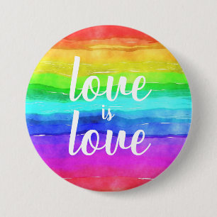 Liebe ist Liebe Gay Pride Rainbow Button