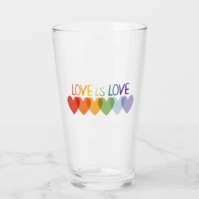 Liebe ist Liebe Glas (Vorderseite)