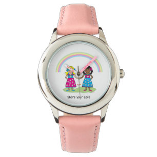 "LIEBE ist LIEBE - Gleichheit für alle" - Pink Ki Armbanduhr