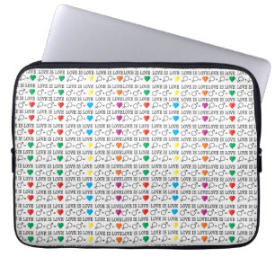 LIEBE ist LIEBE Gleichheit Zitat in Regenbogenfarb Laptopschutzhülle