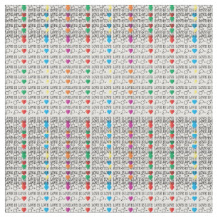 LIEBE ist LIEBE Gleichheit Zitat in Regenbogenfarb Stoff
