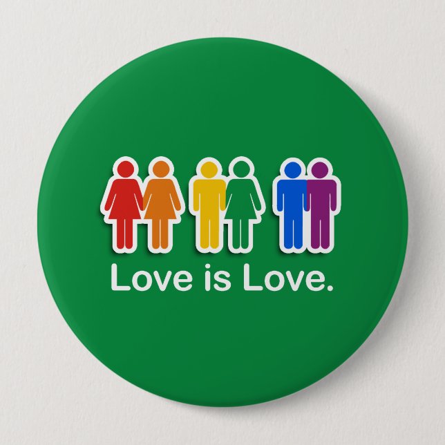 LIEBE IST LIEBE GRÜNEN BUTTON (Vorderseite)