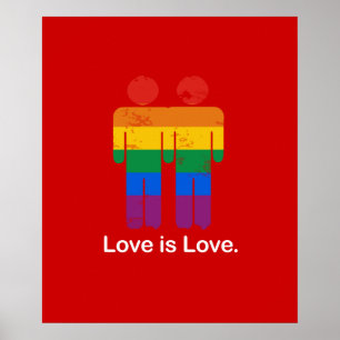 LIEBE IST LIEBE-HOMOSEXUELL-PAAR POSTER