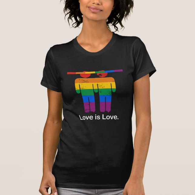 LIEBE IST LIEBE-HOMOSEXUELL-PAAR T-Shirt (Vorderseite)