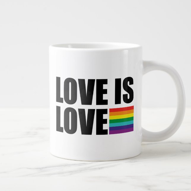 Liebe ist Liebe Jumbo-Tasse (Rechts)
