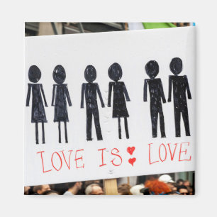 Liebe ist Liebe Kühlschrank Magnet