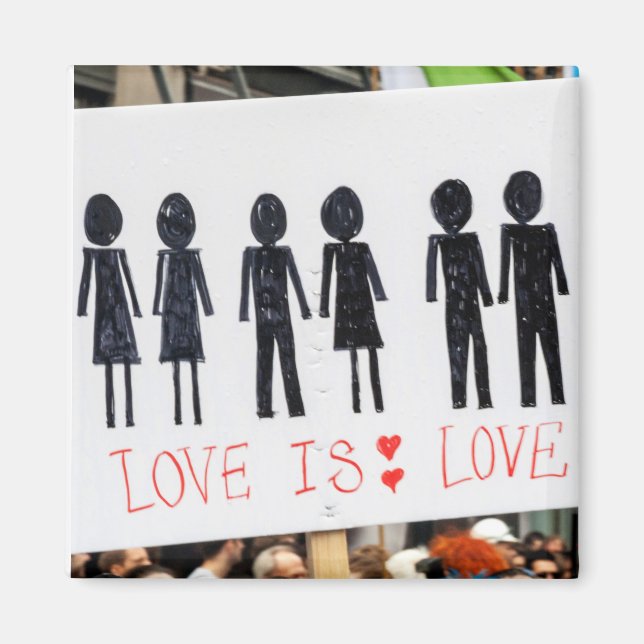 Liebe ist Liebe Kühlschrank Magnet (Vorne)