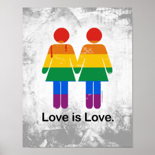 LIEBE IST LIEBE LESBIAN COUPLE POSTER