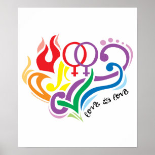 Liebe ist Liebe: Lesbisch Poster