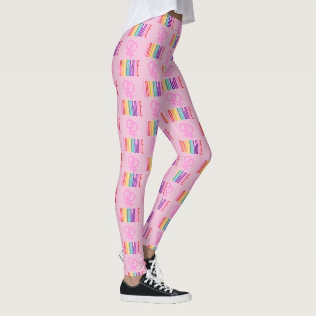 Liebe ist Liebe Lesbische Beziehung Venus Pride Leggings (Rechts)