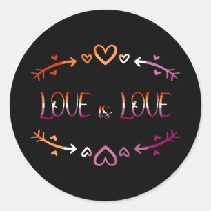 Liebe ist Liebe Lesbischer Pride Monat Aufkleber