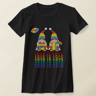 Liebe ist Liebe - Lesbisches Gnom-Paar T-Shirt