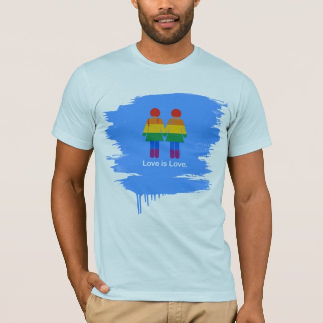 LIEBE IST LIEBE-LESBISCHES PAAR - .PNG T-Shirt (Vorderseite)