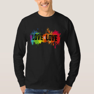 Liebe ist Liebe LGB Schwul Lesbisch Regenbogen Sto T-Shirt