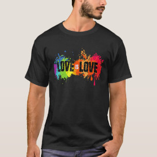Liebe ist Liebe LGB Schwul Lesbisch Regenbogen Sto T-Shirt