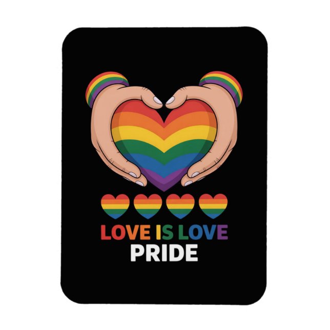 Liebe ist Liebe LGBQT Magnet (Vertikal)