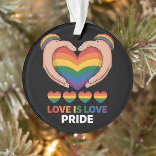 Liebe ist Liebe lgbqt Ornament