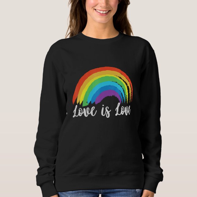 Liebe ist Liebe Lgbt Gay Pride Gay Bisexual CD Rai Sweatshirt (Vorderseite)