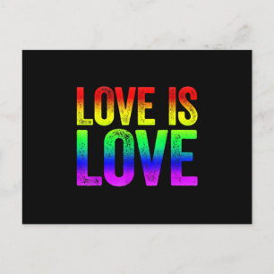 Liebe ist Liebe LGBT Gemeinschaft Rainbow Liebe LG Postkarte