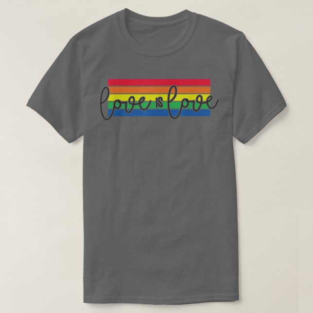 Liebe ist Liebe LGBT-Herz LGBT Lover Unterstützung T-Shirt (Design vorne)