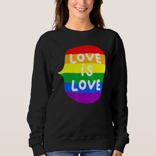 Liebe ist Liebe LGBT LGBTQ Gay CSD 1 Sweatshirt (Vorderseite)