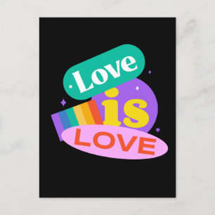 Liebe ist Liebe. LGBT+Stolz. Postkarte
