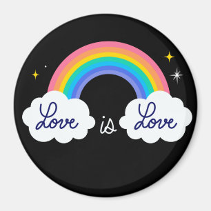Liebe ist Liebe. LGBT+Stolz. Rainbow Magnet