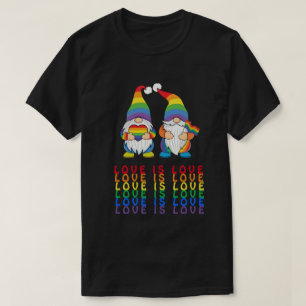Liebe ist Liebe - LGBTQ - Männliches Gnome-Paar T- T-Shirt