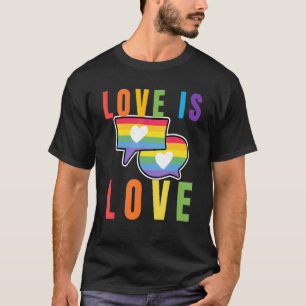 Liebe ist Liebe LGBTQ Prix Niedlich Gay Lesbian Bi T-Shirt