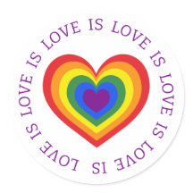 Liebe ist Liebe LGBTQ Rainbow Heart
