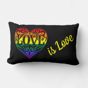 Liebe ist Liebe LGBTQ Rainbow Herz Lendenkissen