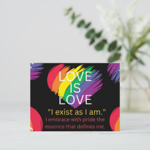 Liebe ist Liebe LGBTq Zitat Stolz Monat Feiertagspostkarte