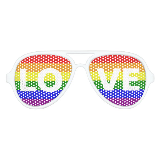 Liebe ist Liebe - Liebe Gleichwertiges Regenbogenf Partybrille (Vorderseite)