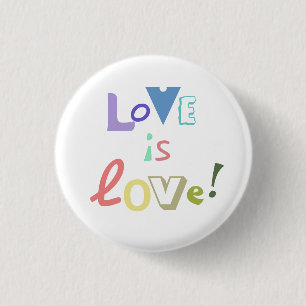 Liebe ist Liebe - Massiver Regenbogen Modern Button