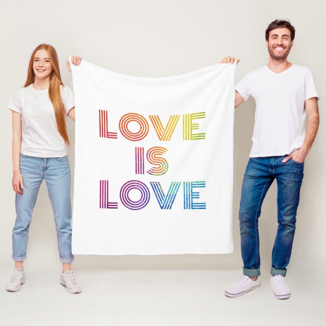 Liebe ist Liebe| Moderne Streifen Fleecedecke (Beispiel)