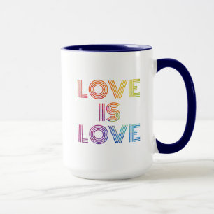 Liebe ist Liebe Moderne Streifen Tasse