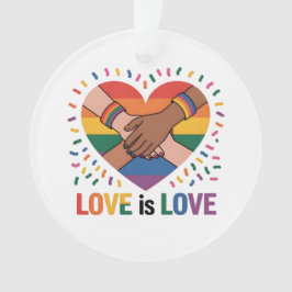 Liebe ist Liebe Ornament