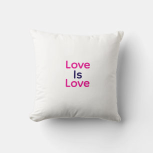 Liebe ist Liebe pink lila farbigen Stolz LGBTQ Gay Kissen