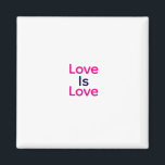 Liebe ist Liebe pink lila farbigen Stolz LGBTQ Gay Magnet<br><div class="desc">mädchenhaftes Design</div>