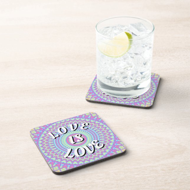 Liebe ist Liebe-Preis-Getränke-Coaster Getränkeuntersetzer (Rechte Seite)