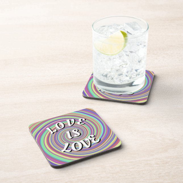 Liebe ist Liebe-Preis-Getränke-Coaster Getränkeuntersetzer (Rechte Seite)
