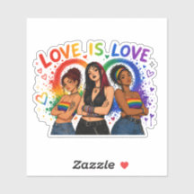 Liebe ist Liebe Pride Aufkleber