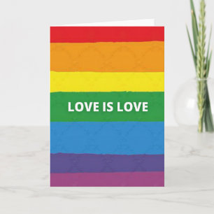Liebe ist Liebe Pride-Flaggen-Grußkarte Karte